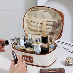 Plaid Pattern Square Makeup Bag Zipper Cosmetic Organizer