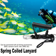 Coiled Lanyard Scuba Diving Sports Camera Safety Swimming Lanyard