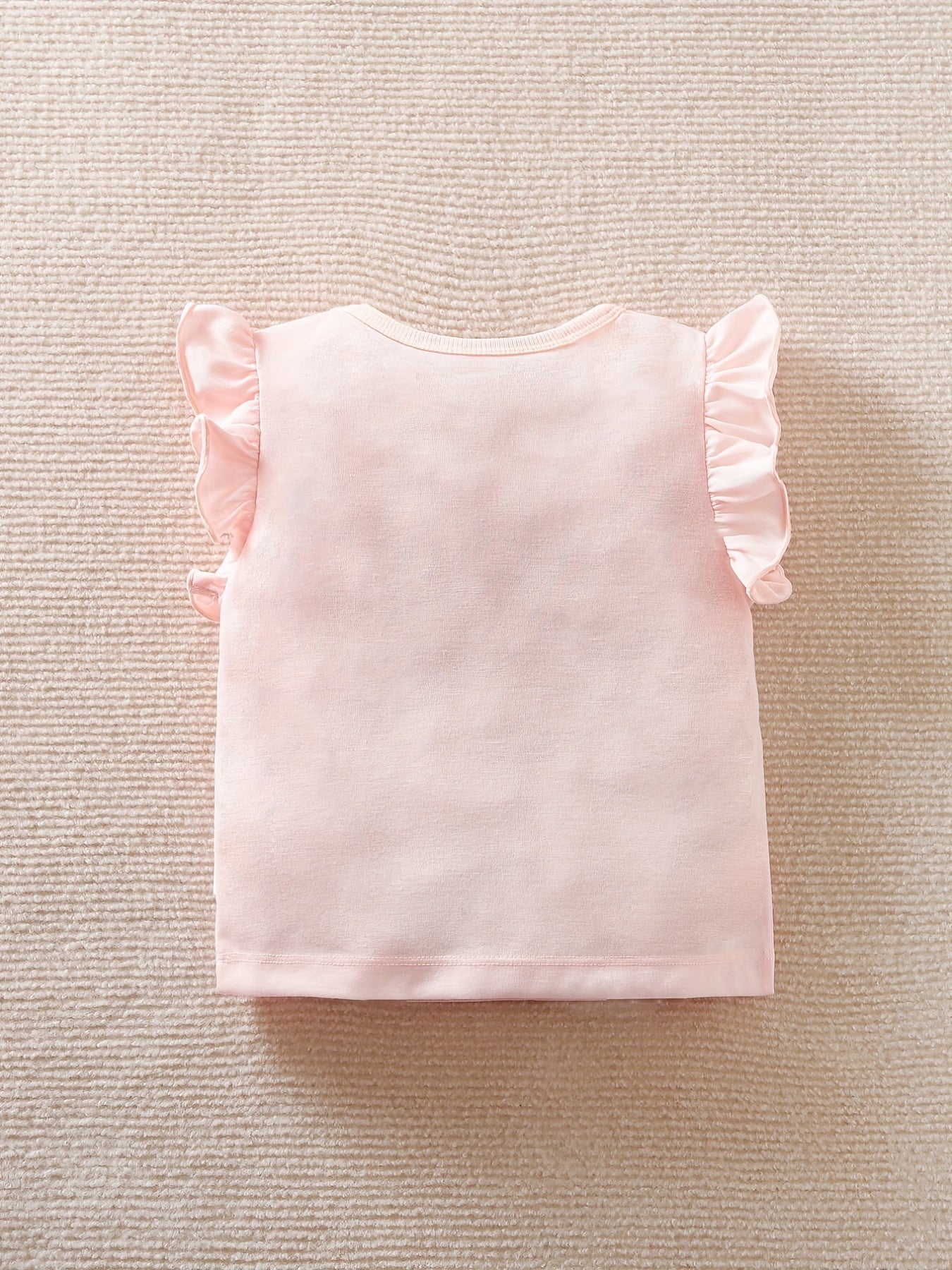 Baby Girls Love You Mom Ruffle Sleeve Bowknot Round Neck T shirt Clothes