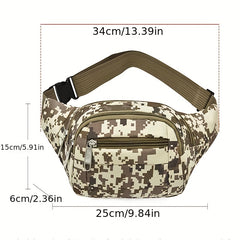 Men's Camo Waist Bag Oxford Cloth Tactical Chest Bag Fanny Pack