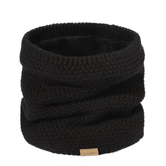 Men's Thick Fleece Knitted Scarf for Outdoor Warmth