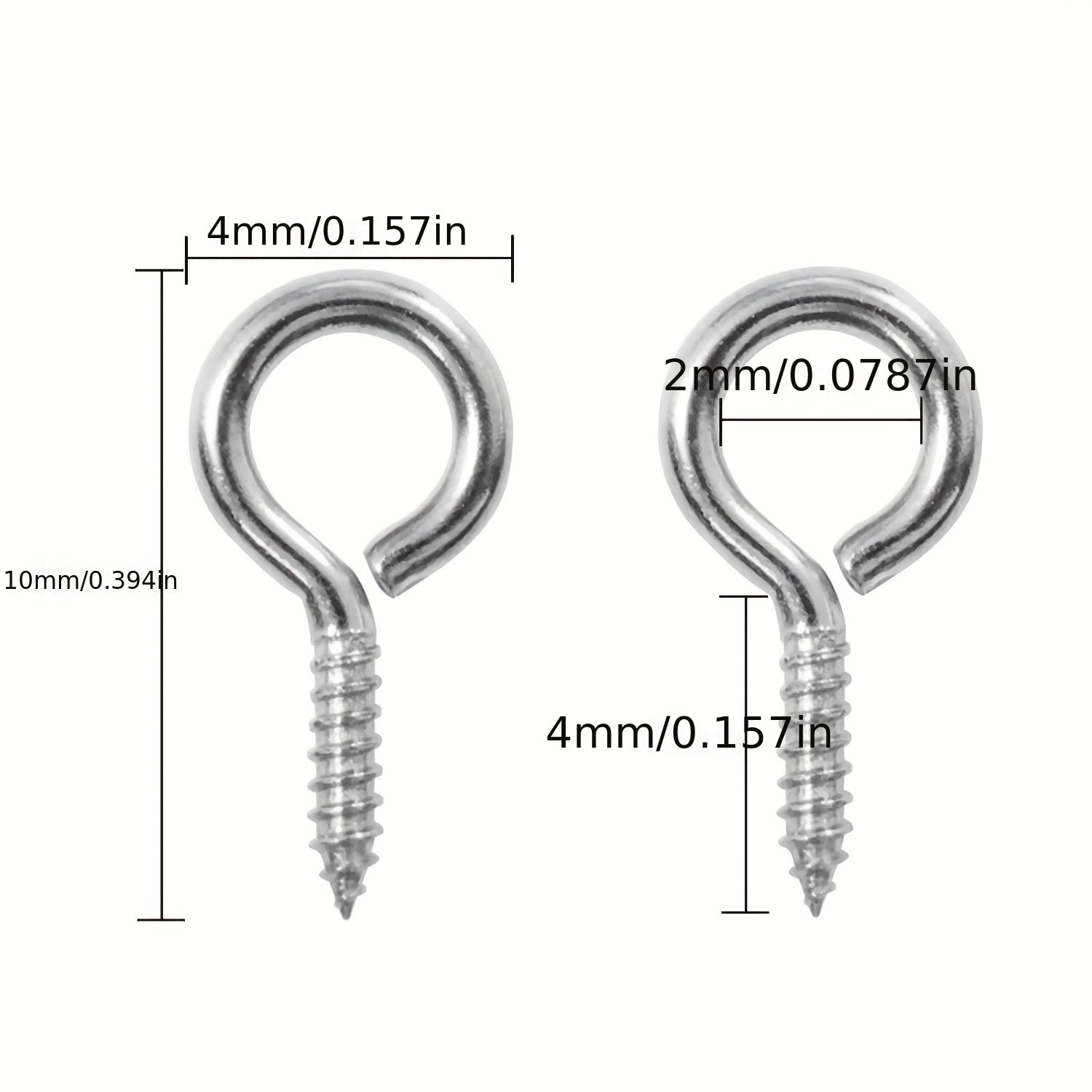 300PCS Small Screw Eye Pins Kit 10x5mm for Arts & Crafts Projects