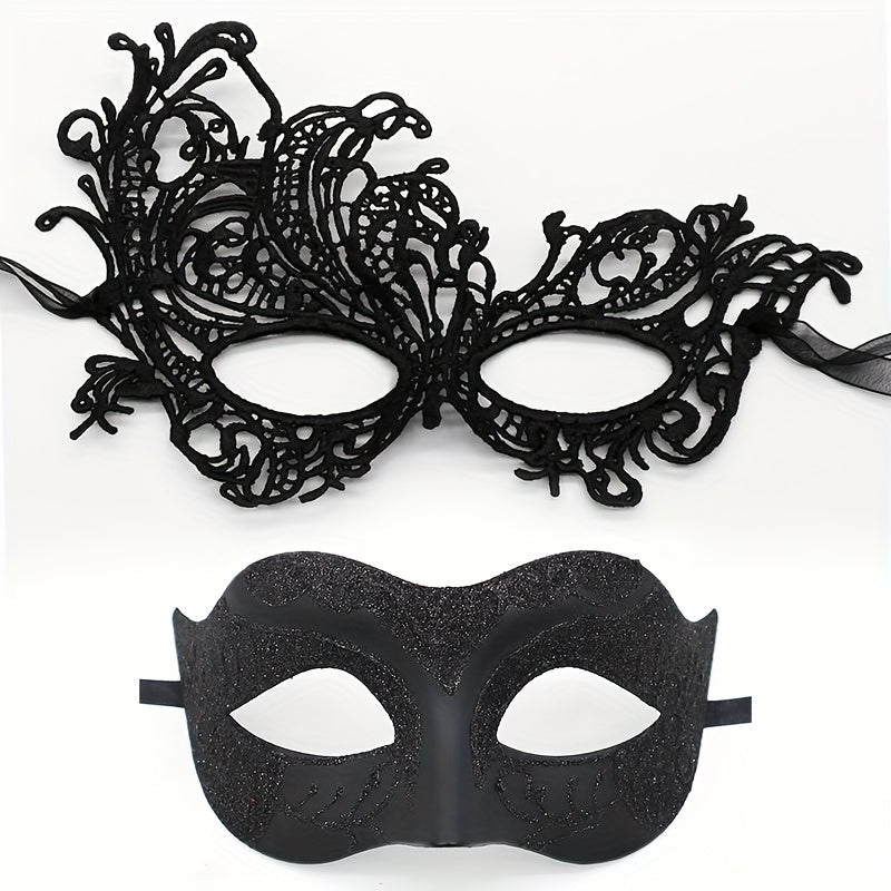 Colorful Lace Eye Mask Gothic Half Face Decorative Costume Mask