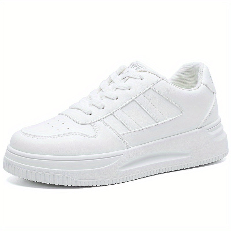 Women's Platform Skate Shoes Lace Up Low Top Casual Sneakers