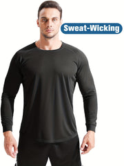 Men's Long Sleeve Mesh Running Shirt Fast Drying Top