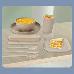 36pcs Outdoor Camping Tableware Set Lightweight Reusable Cutlery Set