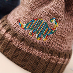Kids Dinosaur Beanie Hat - Warm Knitted Hat for Boys & Girls
