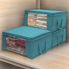 Foldable Clothes Storage Bag Organizer with Clear Window