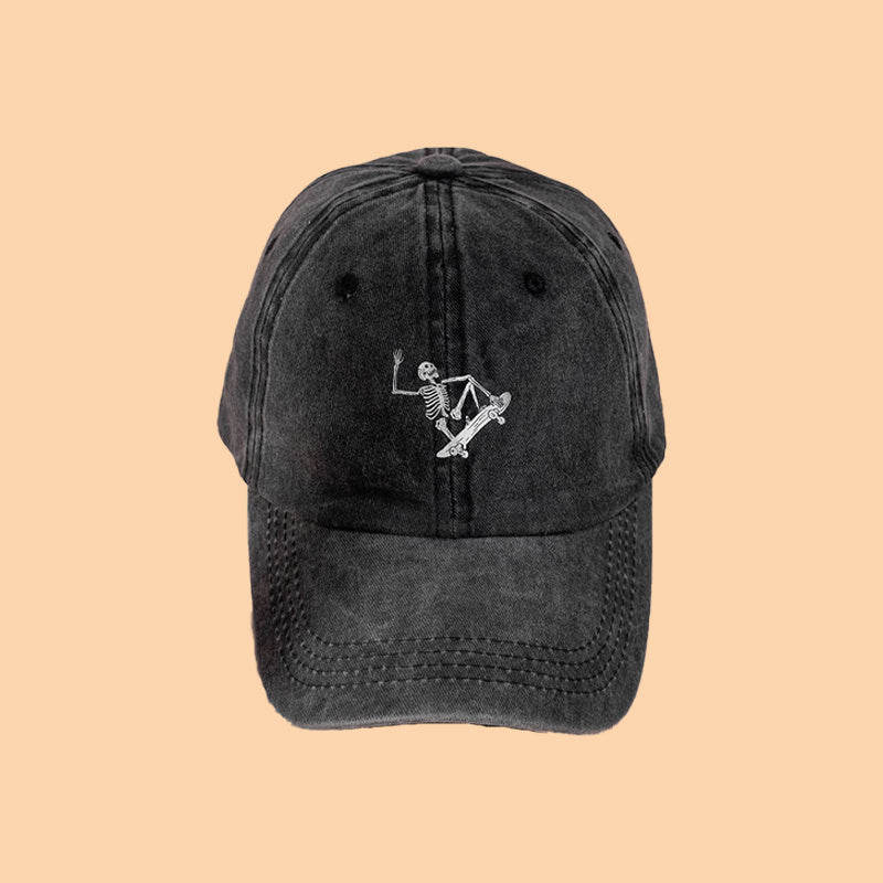 Skateboard Skull Cap with Printed Design