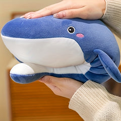 Cute Whale Plush Toy Ocean Stuffed Animal with Smiling Face