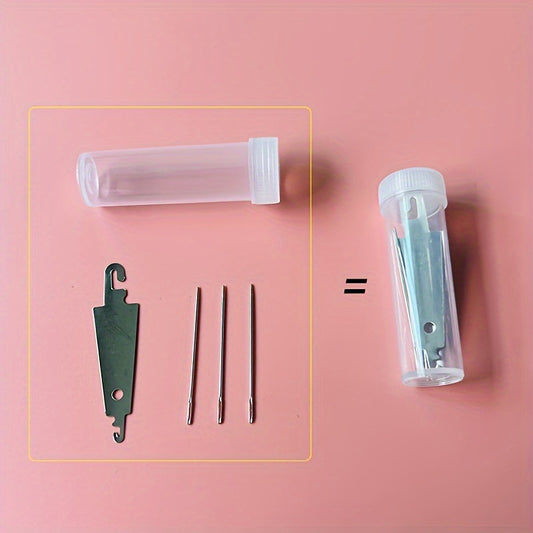 16pcs Cross Stitch Tool Stainless Steel Threader Leader Needle