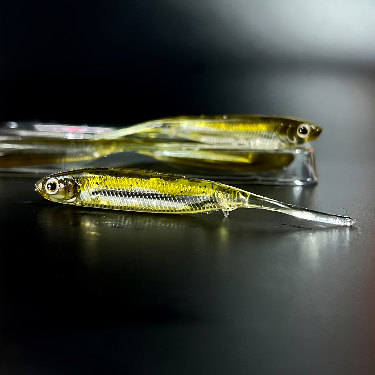 6pcs Soft Swimbaits Straight Tail Bass Fishing Rubber Minnow Lures