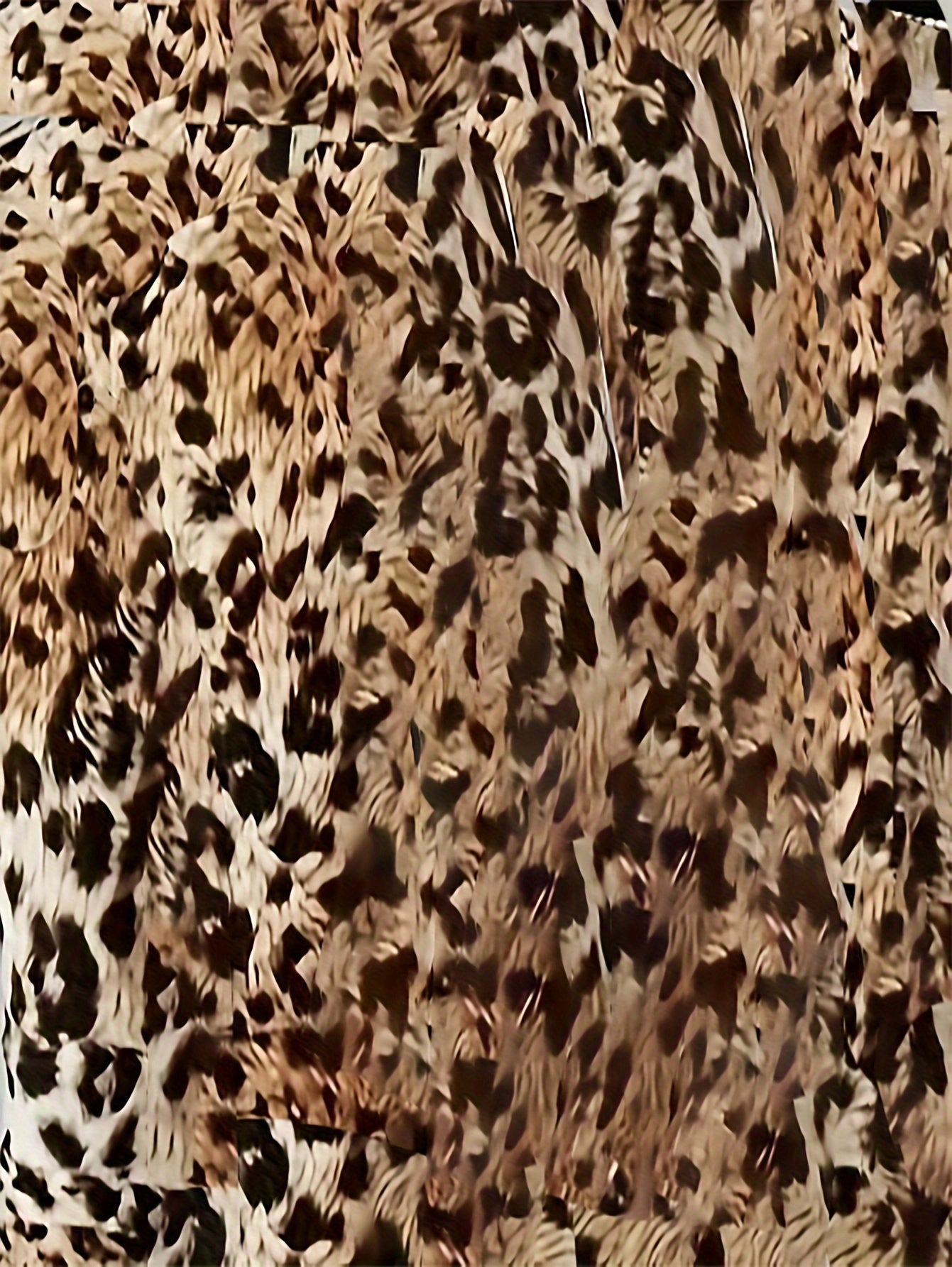 Colorblock Leopard Print Top & Pants 2 Piece Set