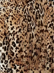 Colorblock Leopard Print Top & Pants 2 Piece Set
