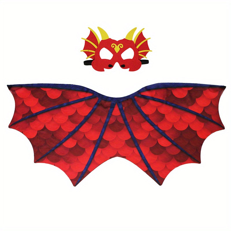 Dinosaur Dragon Wings Costume Mask for Kids Dress Up Boys Girls