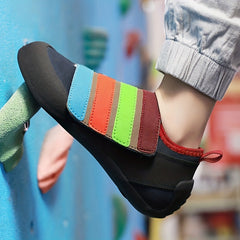 Unisex Kid's Striped Climbing Shoes Hook Loop Fastener