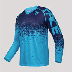 Men's V Neck Long Sleeve Motorcycle T shirt Quick Drying Breathable Top