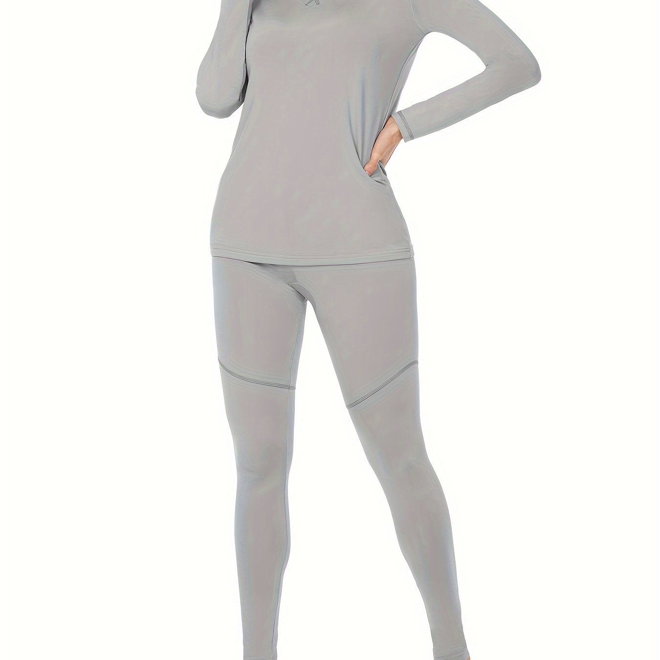 Women's Thermal Underwear Set Crew Neck Tops & Pants