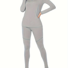 Women's Thermal Underwear Set Crew Neck Tops & Pants