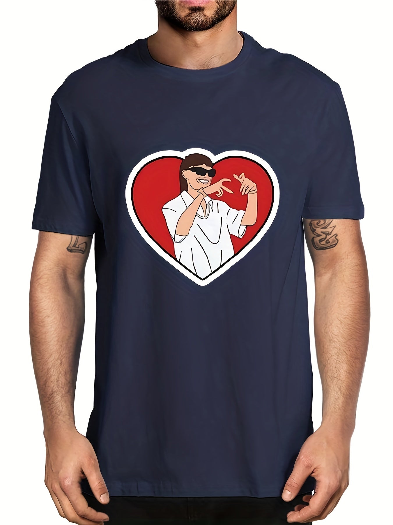 Love Gesture Graphic Tee for Men | Casual & Comfy T-Shirt for Summer