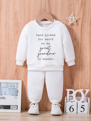 Baby Casual Outfit Long Sleeve Sweatshirt Trousers Set