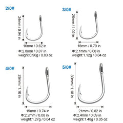 10pcs Large Shark Hook 10827 Stainless Steel Hook for Sturgeon Tuna
