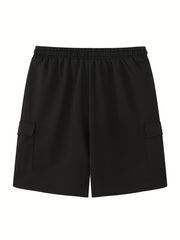 Men's Drawstring Waist Cargo Shorts for Summer Outdoor