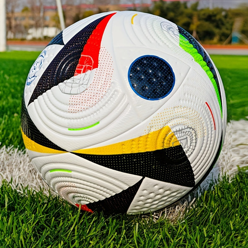 Size 5 PU Leather Soccer Ball Elastic Football for Competition Training