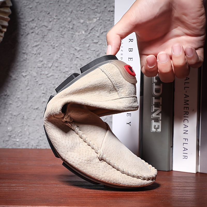 Men's Customizable Loafer Shoes Stitching Durable Slip On Moccasins