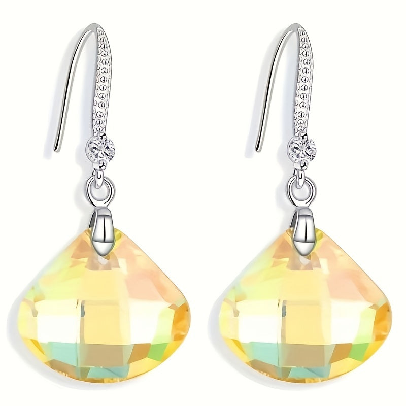 Geometric Heart Drop Earrings for Women