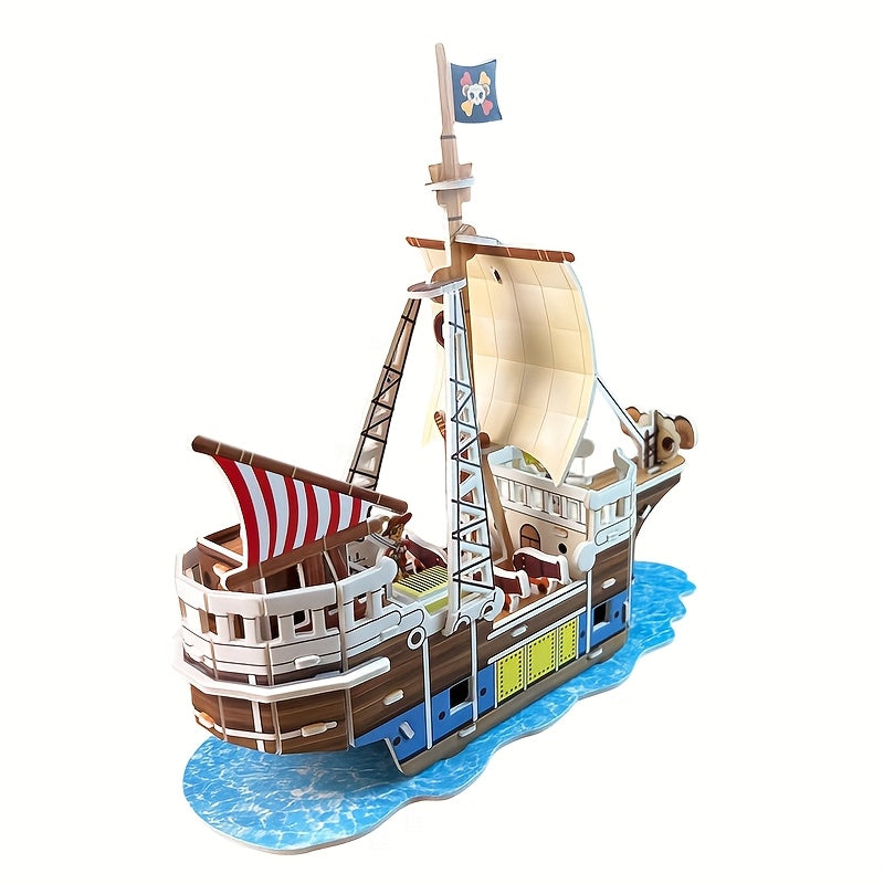 Pirate 3D Model Puzzle DIY Toy Fun Gift Improve Skills Concentration