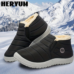 Women's Waterproof Faux Fur Lined Ankle Boots