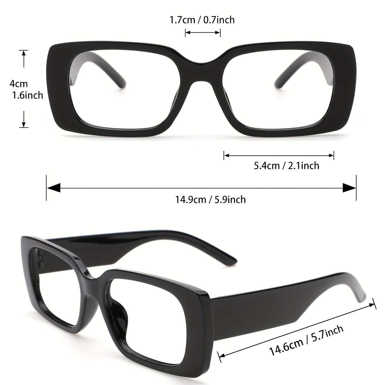 Rectangle Sunglasses For Women Men Punk Anti Glare Glasses