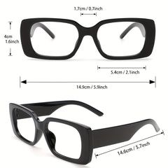Rectangle Sunglasses For Women Men Punk Anti Glare Glasses