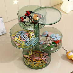 Cartoon Rabbit Rotating Storage Box Makeup Beauty Egg Storage Container