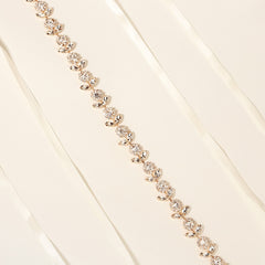Bridal Rhinestone Wedding Belts - Clear Crystal Sash Belt