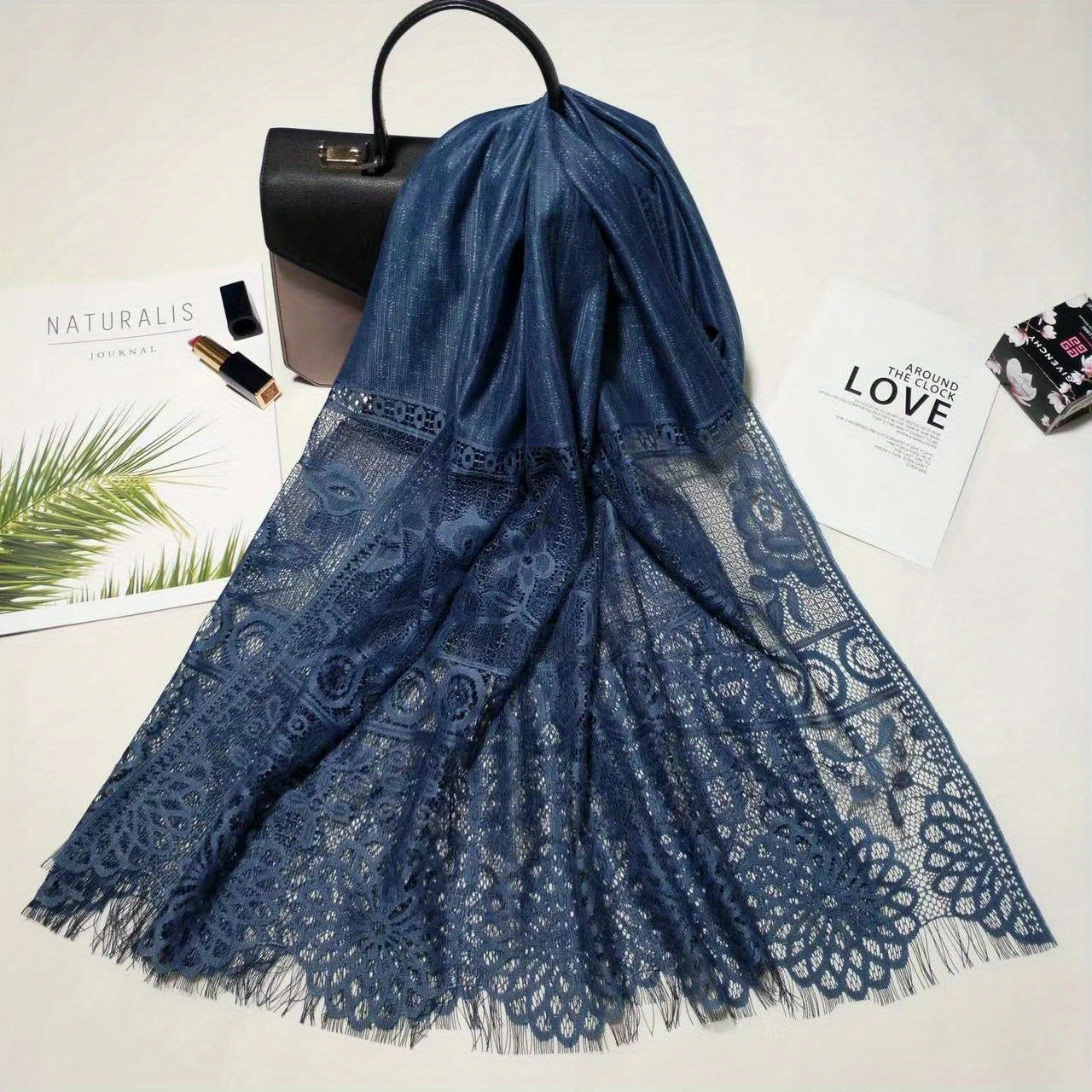 Large Hollow Lace Shawl for Women - Breathable Scarf for Party Wedding Prom