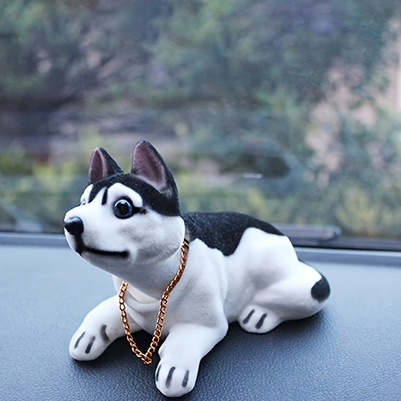 5pcs Dolls Shaking Head Dog Ornaments Car Decoration