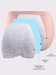 4pcs Menstrual Period Panties Anti Leak Stretch Women's Underwear