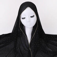 Rhinestone Chiffon Hijab Scarf Shawl Head Wrap Turban Sunscreen Towel