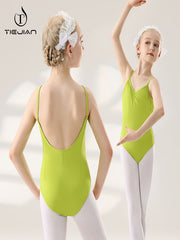 95% Cotton Girls Cami Jumpsuit For Dance Gymnastics