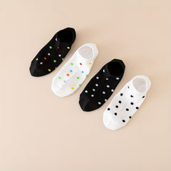 5 10 Pairs Number Print Socks Soft Lightweight Low Cut Ankle Socks