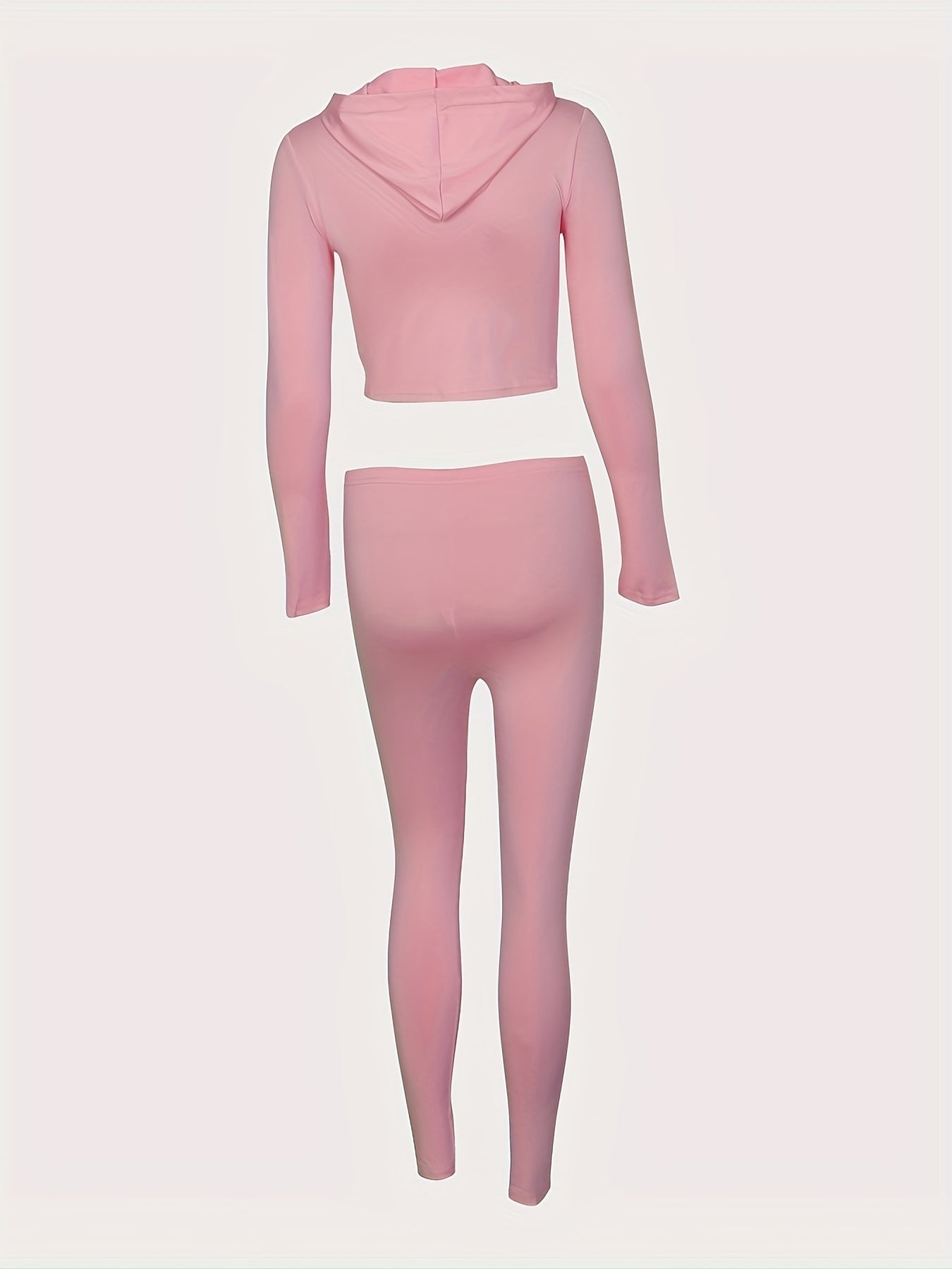 2pcs Yoga Sets Zipper Hooded Jacket & Leggings Women's Activewear