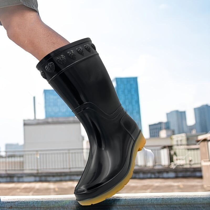 Women's Waterproof Rain Boots Rubber Work Boots Wide Calf Water Shoes