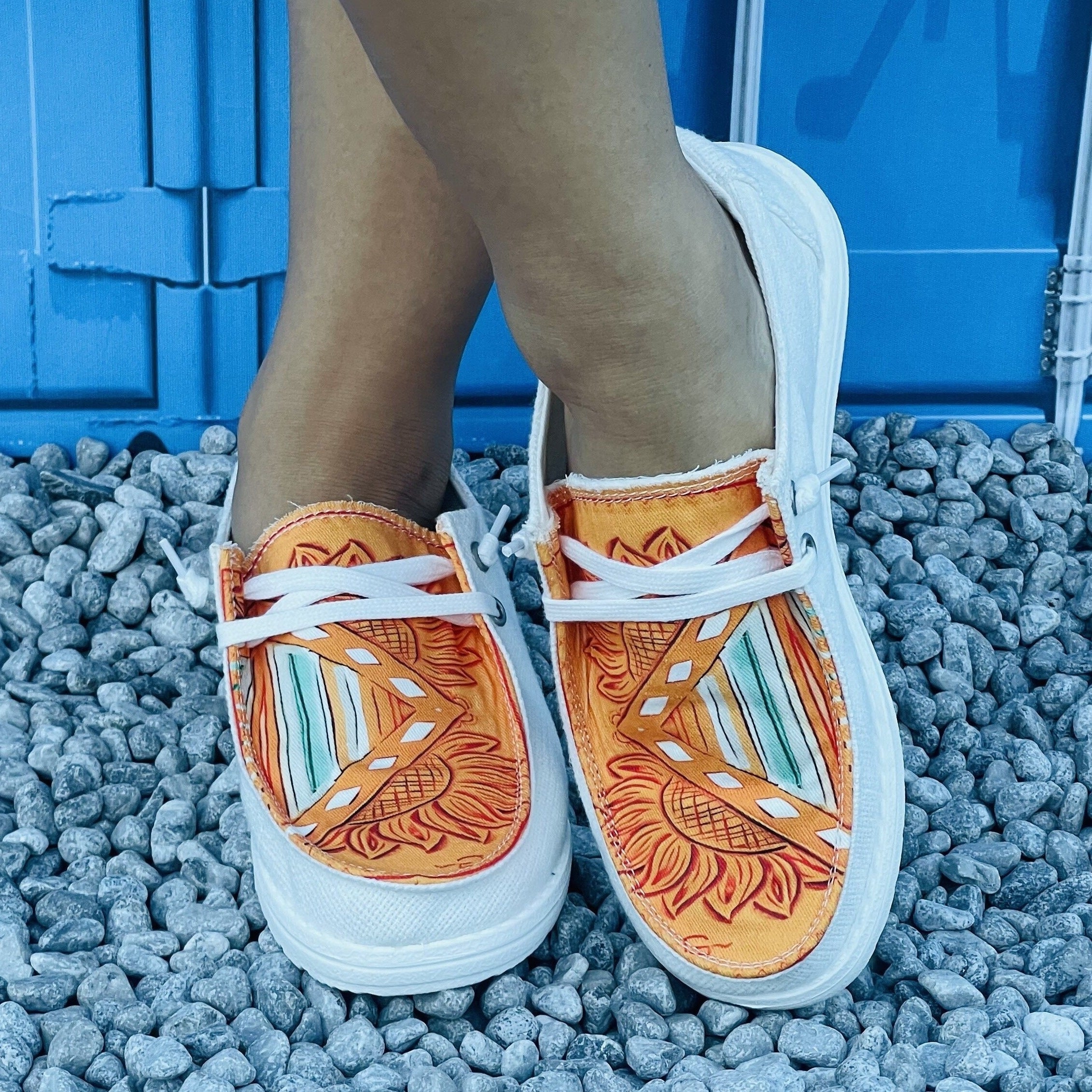 Sunflower Slip-On Women's Casual Flat Sneakers Outdoor Sports Shoes