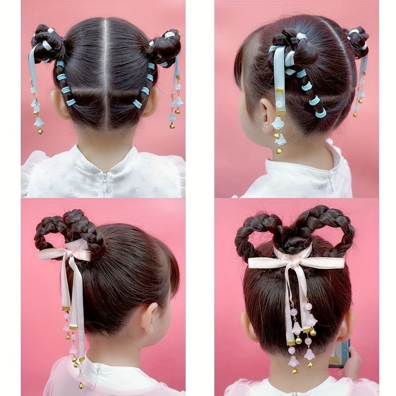 Colorful Bell Hairband with Flower Pendant for Kids