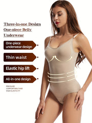 Solid Shaping Bodysuit Tummy Control Slimming Slip Body Shaper