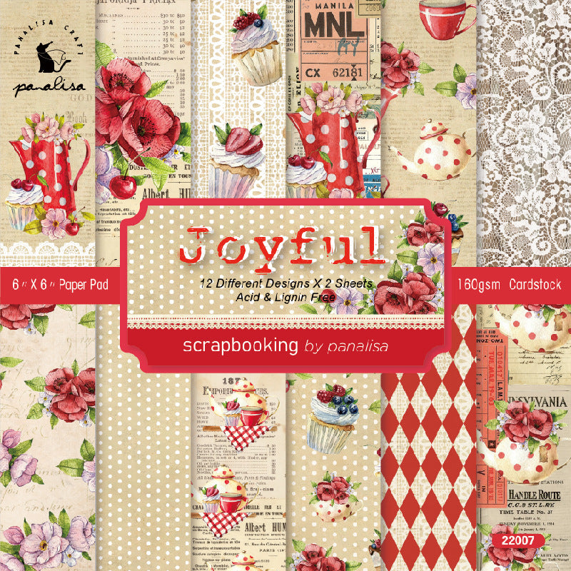 DIY Album Scrapbook Journaling Paper Afternoon Tea Background Paper