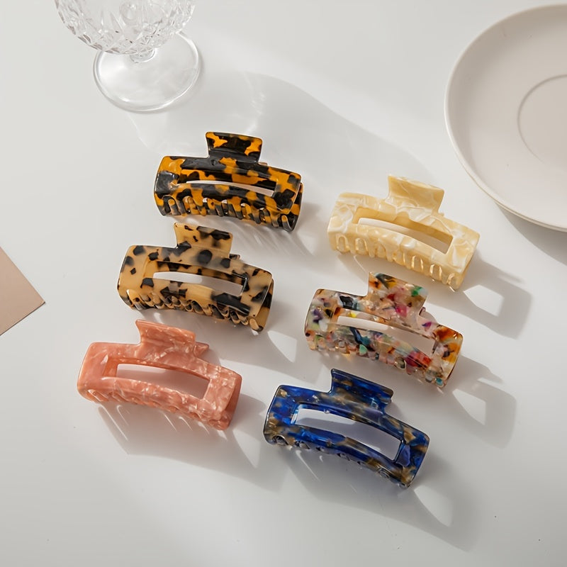 Square Geometric Hair Claw Clip Non Slip Strong Hold Grip Hair Jaw Clip