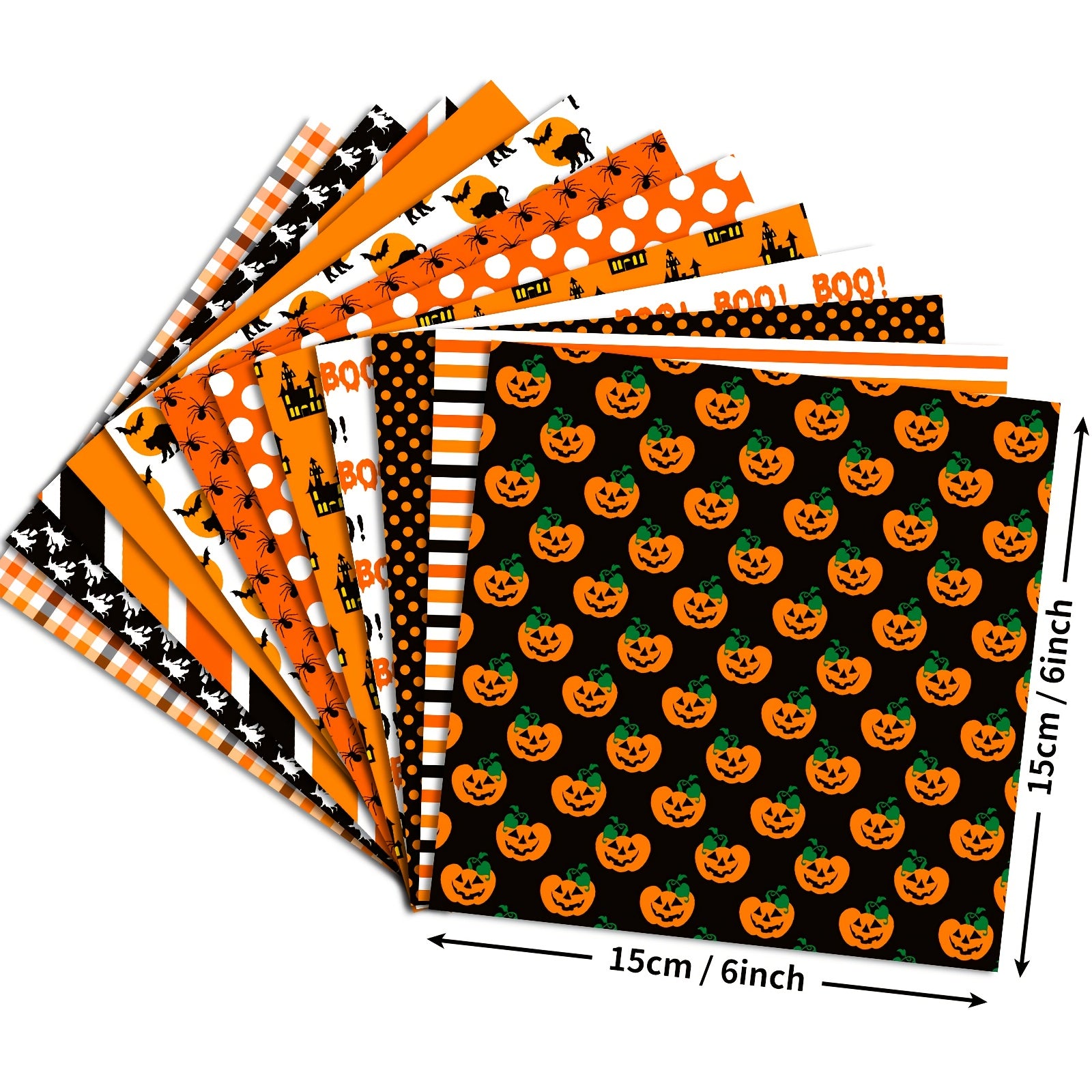 12pcs Halloween Decorative Paper DIY Card Making Background Paper